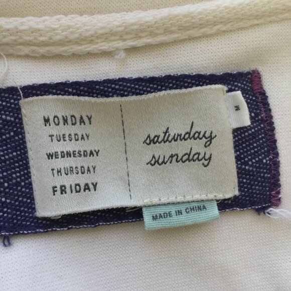 Anthropologie Saturday Sunday Cream Jacket m - Picture 6 of 9